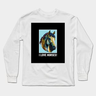 Horse Lover Art Long Sleeve T-Shirt